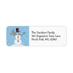 Snowman Address Label