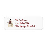 Snowman Address Label