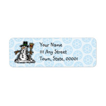 Snowman Address Labels