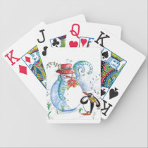 SNOWMAN AND PENGUIN'S SERENADE playing cards