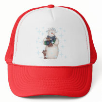 Snowman and Teddy Bears Tshirts and Gifts Mesh Hats