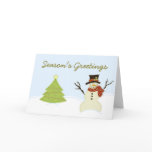 Snowman and Tree Christmas Card