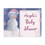 Snowman Baby Shower Invitation postcards