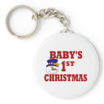 Snowman Baby's 1ST Christmas Key Chain