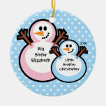 Snowman Big Sister Christmas Ornament