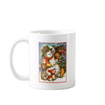 Snowman Birds and Puppy Mugs
