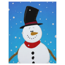 Snowman - Blue Personalized Letterhead