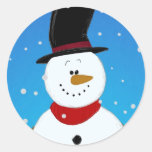 Snowman - Blue Stickers