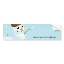 Snowman Bumper Sticker