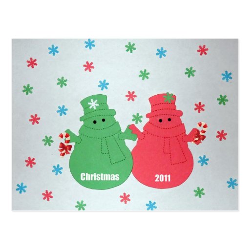 Snowman Christmas 2011 Post Card