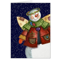 snowman christmas card cards