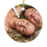 Snowman Christmas Couples Photo Ornament