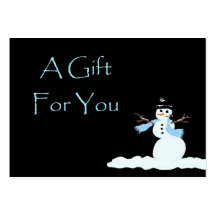 Snowman Christmas Gift Card Certificates Business Card Templates