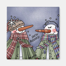 Snowman Christmas Magnet