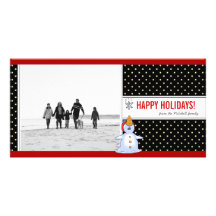 Snowman Christmas Photo Card