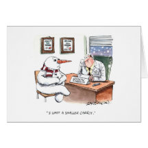 Snowman consults plastic surgeon cards