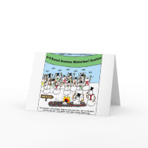 Snowman Convention Funny Christmas Gifts & Tees Greeting Cards