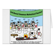 Snowman Convention Funny Christmas Gifts & Tees Greeting Cards