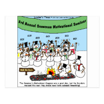 Snowman Convention Funny Christmas Gifts & Tees Post Card