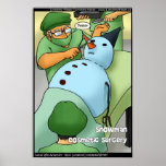 Snowman Cosmetic Surgery Gifts Tees posters