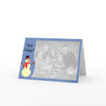 Snowman custom photo card