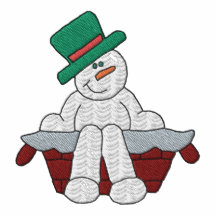 Snowman Embroidered Shirt