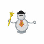 Snowman Embroidered Hoodie