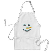 Snowman Face Design Apron