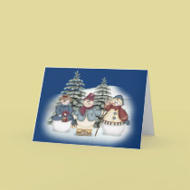 Snowman Family cards