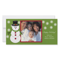 Snowman Family Christmas Photo Card