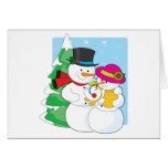 Snowman Family Greeting Card