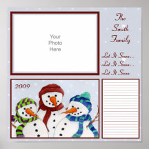Snowman Family Scrapbook Page Posters