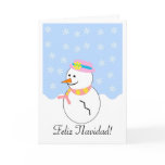 Snowman Feliz Navidad Spanish Christmas Card