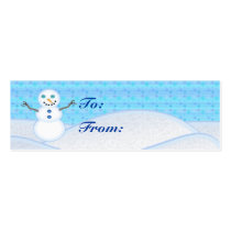 Snowman Gift Tags Business Cards