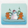 SNOWMAN & GINGERBREAD KIDS by SHARON SHARPE Mouse Pad