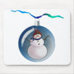 SNOWMAN GLOBES by SHARON SHARPE Mouse Mat