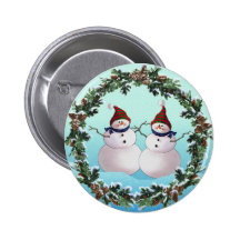 SNOWMAN & HATS by SHARON SHARPE Buttons