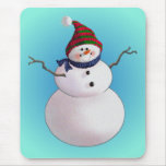 SNOWMAN & HATS by SHARON SHARPE Mouse Mats