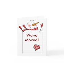 SNOWMAN Holiday New Home Moving Card