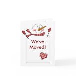 SNOWMAN Holiday New Home Moving Card