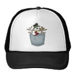Snowman in a pocket hat