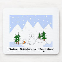 Snowman In Need Mousepads
