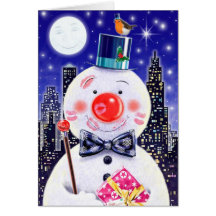 SNOWMAN IN THE CITY CARD