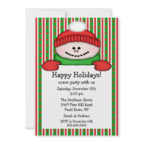 Snowman Kids Holiday Party Invitation