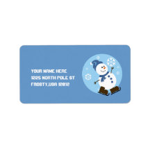 Snowman label