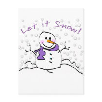 Snowman Let it Snow Gifts Post Cards