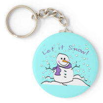 Snowman Let it Snow Keychain