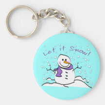 Snowman Let it Snow Keychain
