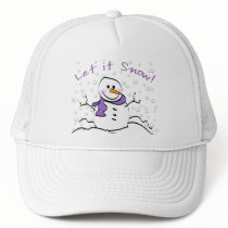 Snowman Let it Snow T-shirts and Gifts Mesh Hat