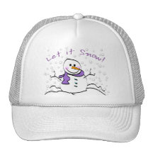 Snowman Let it Snow T-shirts and Gifts Mesh Hat